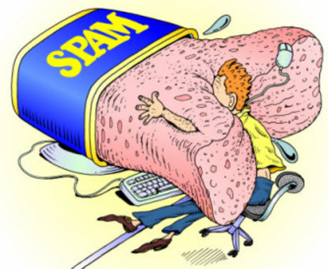 Computer spam cartoon